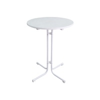 Tables de bar pliantes rondes en plastique pour cocktails, portatives, de 60cm, 70cm et 80cm de haut, pour l'extérieur