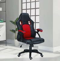 Fauteuil de jeu et de course convertible en cuir traditionnel et acier inoxydable avec siège pivotant et fonction de refroidissement