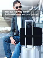 Logo personnalisé tout-en-un ordinateur portable sac à bandoulière Messenger étanche 15.6 17 pouces étui portable en polyester pour hommes femmes