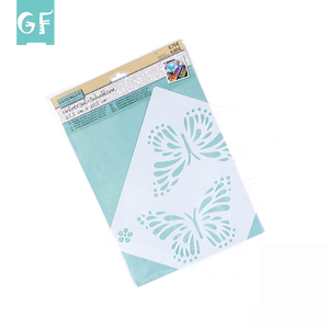 GF Hot Sale <strong>Custom</strong> Handmade Reusable Paint Plastic PVC Craft Drawing <strong>Stencils</strong> for Kids Educational - Product Image 3