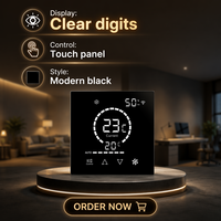 Flexible PVC ABS Mini Split Panel 12Vac Thermostat Smart AC Controller WiFi IR Installation facile Mur-Monté Rectangle Hôpital