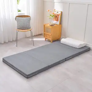 Klapp matratze hoher elastischer Schwamm mit Griff Wasch barer Bezug Mäßig enges geeignetes Boden bett für den Reise gebrauch