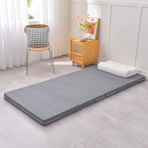 Colchón plegable chino 4, esponja de alta elasticidad con asa, cubierta lavable, <span class=keywords><strong>cama</strong></span> de <span class=keywords><strong>suelo</strong></span> adecuada moderadamente apretada para uso en viajes - Product Image 1