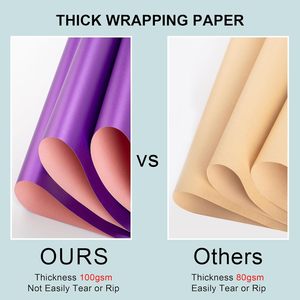 Yarcony Shimmer Metallic Purple Wrapping <b>Paper</b> Roll 17 Inches X 33 Feet Solid Color Pearly Lustre Gift Wrap Birthday - Product Image 5
