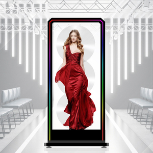 Ventilador de pantalla holográfica <span class=keywords><strong>3D</strong></span> de tamaño humano 1*3, 3 uds., proyectores de holograma de 65cm con caja acrílica para publicidad, ventilador de pantalla de exposición - Product Image 1