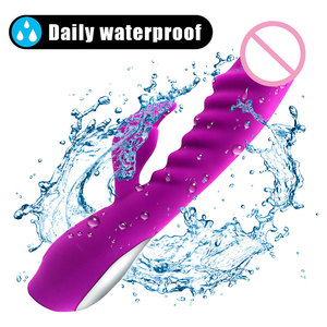 Vente chaude 10-Mode Rechargeable Double Tête Vibrateur Étanche Jouets Érotiques avec Fonction De Chauffage Masturbateurs - Product Image 3