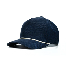 หมวกแก๊ปคอร์ดูรอยวินเทจแบบปรับได้ ปักลายด้วยมือ ทรงสูง 5 ชิ้น  สำหรับทุกเพศ - Product Image 2