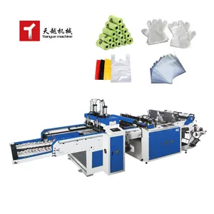 Tianyue中国自動オールインワンビニール袋製造および印刷機高速Tシャツビニール袋製造機