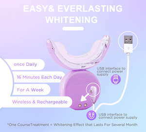 IVISMILE viola Kit di sbiancamento dei denti senza fili luce e Gel scatola di colore Set di imballaggio avanzato dispositivo dentale - Product Image 3