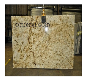 Losas de Granito Dorado Colonial Indio, Superficie de Piedra Natural para Encimeras de Cocina, Pisos, Revestimientos de Paredes, Azulejos y Uso Decorativo - Product Image 1
