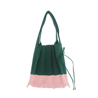 2023 Großhandel Korean Mini Folding Plissee Tasche Damen handtasche Simple Casual Style Open Closure Portable Two