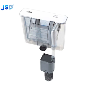 Akuarium Gantung Plastik Persegi Panjang JSD Modern Ramah Lingkungan, Pompa Filter, Spons Air, Aksesoris Gantung untuk Akuarium Kecil Dalam Ruangan - Product Image 1