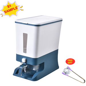 Factory Price Nordic Vaccum 12Kg Commercial Plastic Cereal Grain Food Storage Container Rice Dispenser