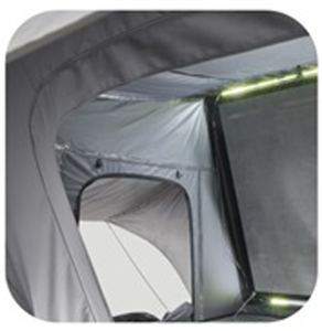 Tente de toit intelligente pour le camping avec 2 tiges de support >3000 mm, bande LED étanche et prise USB, ouverture automatique rapide - Product Image 4