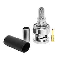 Connecteur BNC mâle droit sans soudure à sertir étanche EZ pour câbles coaxiaux LMR195 RG58 – Vente en gros