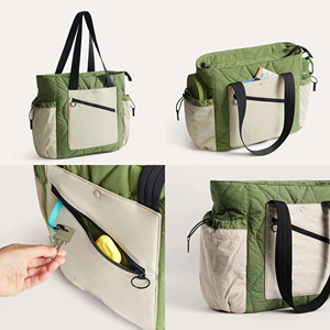 Bolso Tote Acolchado de Nailon de 23L, Ligero y Moderno, para Viajes y Trabajo, Estilo Puffy - Product Image 3