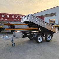 Chine production professionnelle 14 pieds tracteur remorque 4 roues benne remorque américaine
