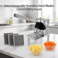 Coupe-frites manuel en acier inoxydable 304 sans BPA, personnalisable avec logo OEM, pour usage commercial, trancheuse à pommes de terre, machine à découper les légumes en gros