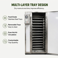 Machine industrielle de séchage des baies et des raisins, déshydrateur à air chaud en acier inoxydable pour myrtilles, canneberges et fruits