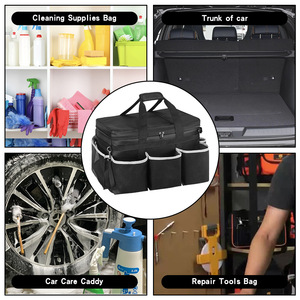 Multi Compartment <b>Tool</b> Duffle <b>Bag</b> With Removable Strap Water Resistant Universal Storage For Cleaning Supplies And <b>Tools</b> - Product Image 4