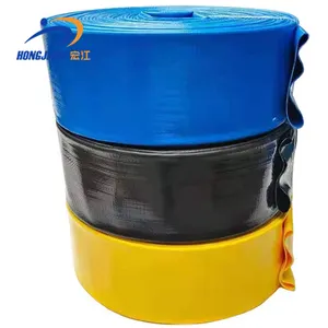 Hoge Kwaliteit Zware Soaker Landbouw Water Leggen Platte Slang Haspel Plastic Pvc 50M,100M