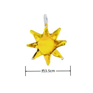 Collana con Ciondolo Girasole in <span class=keywords><strong>Vetro</strong></span> di <span class=keywords><strong>Murano</strong></span> Fatto a Mano, Girocollo Trendy con Perline Artigianali - Product Image 2