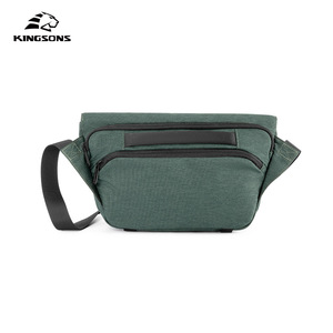 Kingsons Green Men's Chest Bag Large Capacity Water Resistant Shoulder Crossbody Bag Casual Everyday Use - Product Image 2