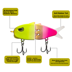 เหยื่อตก<span class=keywords><strong>ปลา</strong></span>แบบจมช้าสองส่วน แบบห<span class=keywords><strong>ล</strong></span>ายข้อต่อ พร้อมตะขอคู่ เหยื่อปลอมสำหรับ<span class=keywords><strong>ปลา</strong></span>คั<span class=keywords><strong>ล</strong></span>เตอร์ อั<span class=keywords><strong>ล</strong></span>บูร์นัส และป<span class=keywords><strong>ล</strong></span>าบาส - Product Image 3