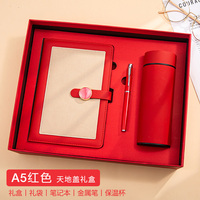 Meilleures ventes : Tasse thermique en acier inoxydable anti-fuite avec carnet A5 et clé USB pour cadeau promotionnel