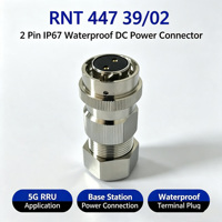 Connecteur d'alimentation CC étanche IP67 à 2 broches RNT 447 39/02 pour station de base 5G RRU