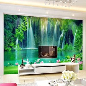 <span class=keywords><strong>Carta</strong></span> da <span class=keywords><strong>Parati</strong></span> Personalizzata con Paesaggio 3D a Cascata, Murale per Sfondo TV in <span class=keywords><strong>Soggiorno</strong></span>, Rivestimento Murale Personalizzato - Product Image 2