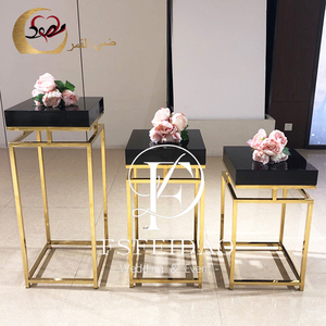 Pedestales Cilíndricos Decorativos Románticos y Elegantes para Bodas, Soportes de Acero Inoxidable, Juego de Exhibición - Product Image 5