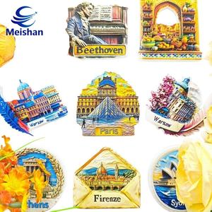 Magnet Kulkas 3D Resin Kaku Ramah Lingkungan Grosir Meishan untuk Suvenir Perjalanan Museum Louvre <span class=keywords><strong>Paris</strong></span> Dekorasi Rumah - Product Image 1