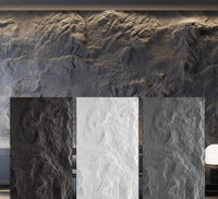 Panel de Pared de Piedra Damasco de PU/PVC, Moderno, Impermeable, Ignífugo y Ecológico, para Uso en Apartamentos y Hoteles, Color y Gráficos Personalizables