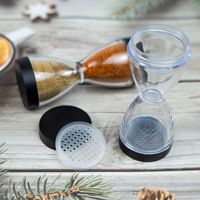 Bouteille à épices portable en plastique transparent à double compartiment pour le camping, le barbecue, le sel et le poivre