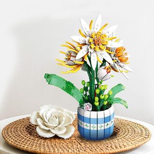 JIESTAR JJ9033 835PCS Série Fleurs Epiphyllum <span class=keywords><strong>Vase</strong></span> à Fleurs Ornement Blocs de Construction Modèle Technique Jouet Éducatif Cadeau de Fête - Product Image 2