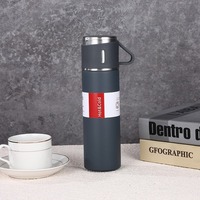 Tasse thermique sous vide en acier inoxydable 304 à trois couvercles, portable, isolée, personnalisable avec logo, idéale comme cadeau
