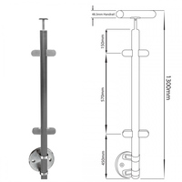 Balustre en verre d'acier inoxydable de bâti latéral chinois