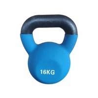 Équipement de fitness, ensemble de kettlebells colorés en fonte revêtue, pour compétition, utilisation personnalisée pour la salle de sport et la maison