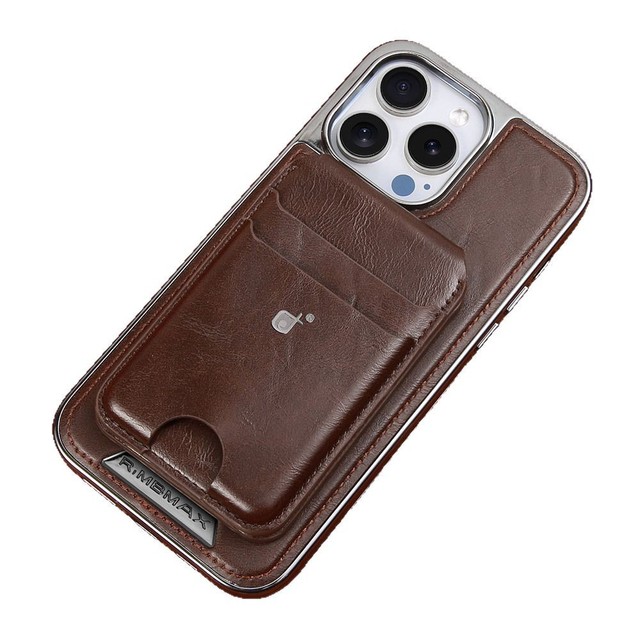 For iPhone 17 16 Pro Max mobile phone business multi-functional magnetic suction stand case 15 leather cover 14 protective shell