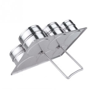 ขวดเครื่องเทศแม่เหล็ก6ชิ้น,อุปกรณ์เครื่องเทศปรุงรสสเตนเลสสตีลพร้อมฝาปิดใสแบบหมุนและหมุนได้ - Product Image 3