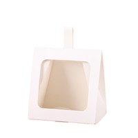 Boîte en papier kraft pliable avec fenêtre, boîte cadeau transparente pour cartes, bonbons, thé, biscuits, petit emballage cadeau