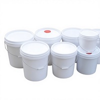 Moule d'injection de seaux en plastique empilables et géométriquement sécurisés, gain de place, 5L, pour une logistique d'entrepôt efficace
