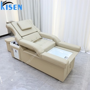 Mobilier de salon de beauté KISEN : Lit de lavage capillaire électrique japonais pour spa, thérapie de la tête, massage thaïlandais, fonction pédicure - Product Image 5
