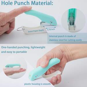 Perforadora <span class=keywords><strong>de</strong></span> un solo orificio <span class=keywords><strong>de</strong></span> 6 mm, perforadora <span class=keywords><strong>de</strong></span> papel <span class=keywords><strong>de</strong></span> orificio pequeño para manualidades, etiquetas, álbumes <span class=keywords><strong>de</strong></span> recortes - Product Image 3