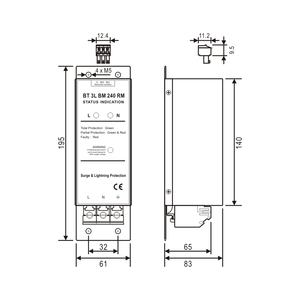 Ac SPD 240V loại 2 + loại 3 Single phase Surge bảo vệ thiết bị bảo vệ tăng Sét hộp bảo vệ - Product Image 5