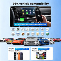 Adaptador Inalámbrico Todo en Uno de Alta Velocidad para Carplay y Android Auto, CP2AM Carlinkit, Proveedor de Car Play, Mirrorlink, Airplay, Dispositivo Inteligente