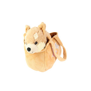 Sac à main en peluche beige de 12 pouces, modèle NYFY-1211, impression numérique moderne, élégant, adorable, accessoire multi-occasions, MOQ 100 - Product Image 1