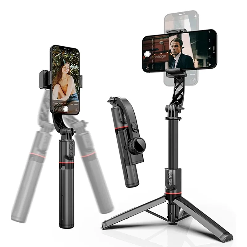 Mobile phone control remote mini gimbal stabilizer wireless bluetooth flexible tripod selfie stick stand for outdoor shooting