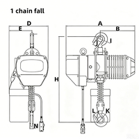 Palans à chaîne électriques en acier de 1 tonne, 2 tonnes, 3 tonnes, chariot à palan, facteur de sécurité B, construction, entrepôt, atelier, mine, restaurant, hôtel
